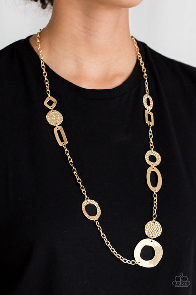 Metro Scene Necklace and Earrings - Gold