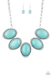 Prairie Goddes Necklace with Earrings - Blue