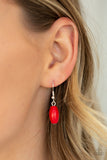 Explore The Elements Necklace with Earrings - Red
