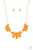 Flor Affair Necklace with earrings  - Orange
