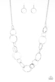Natural Born Ring Leader Necklace with Earrings - Silver