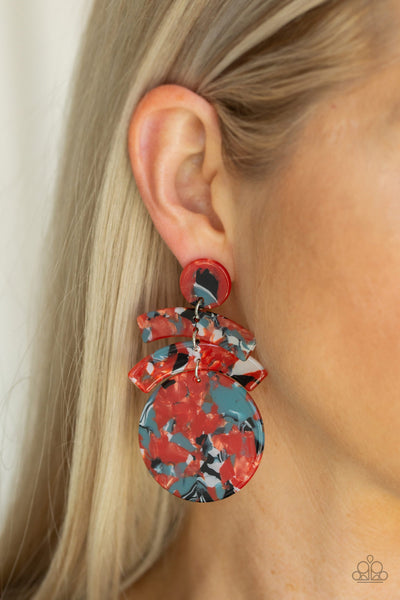 In the Haute Seat Earring - Red