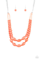 Sundae Shoppe Necklace with Earrings - Orange