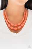 Sundae Shoppe Necklace with Earrings - Orange