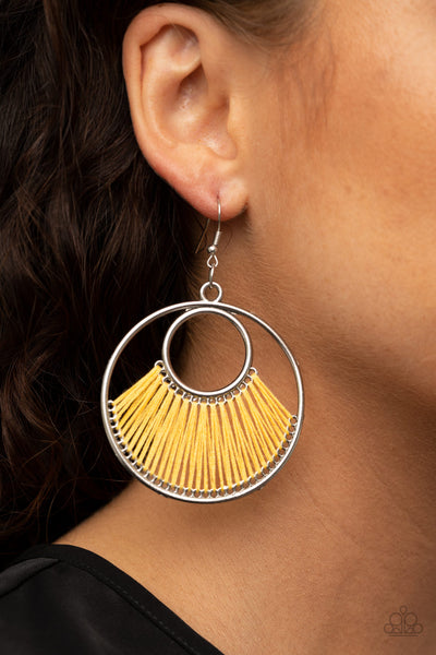 Really High Yellow Strung Earring - Yellow