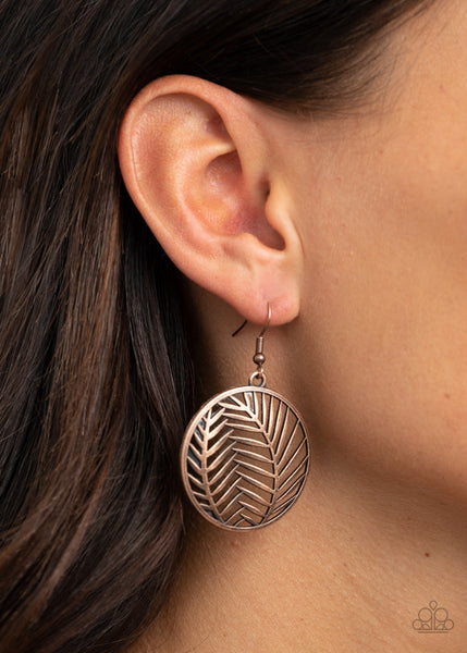 Palm Perfection Earrings - Copper