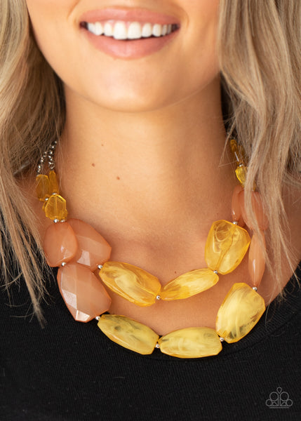 Gives Me Chills Necklace Set - Yellow