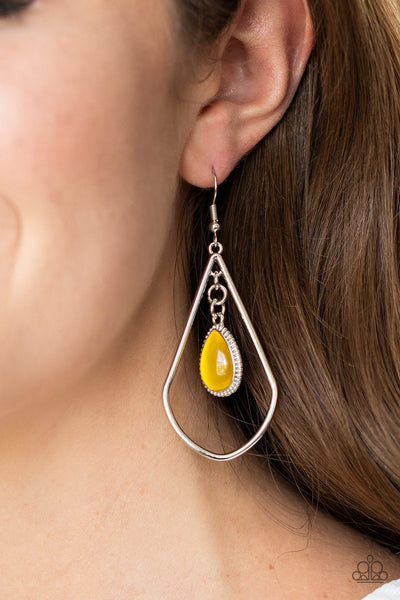 Ethereal Elegance Earrings - Yellow