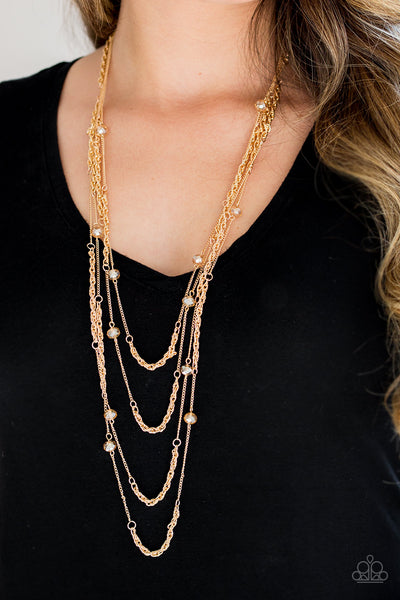 Open for Opulence Necklace with Earrings - Gold