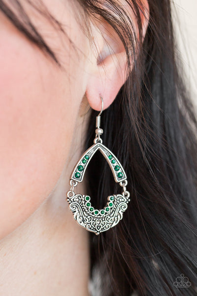 Royal Engagement  - Green Earrings