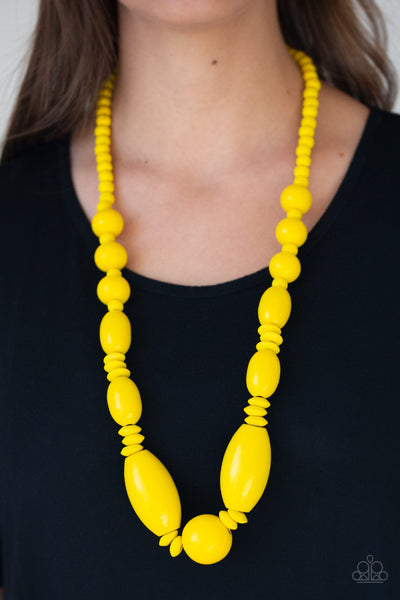 Summer Breeze Necklace with Earrings - Yellow