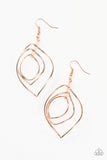 Asymmetrical Allure Copper Earrings - Copper