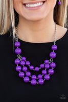 Miss Popyoularity Necklace with Earrings - Purple