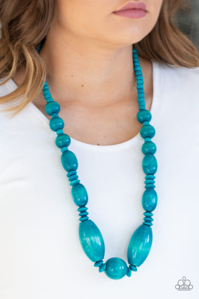 Summer Breeze Neckace with Earrings - Blue