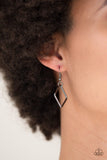 Backed into a Corner Necklace with Earrings - Black