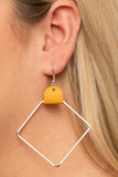 Friends of a LEATHER Earrings- Yellow