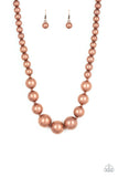 Living up to Reputation Necklace with Earrings - Copper