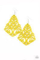 Paparazzi-Powers of ZEN Earrings - Yellow