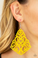 Paparazzi-Powers of ZEN Earrings - Yellow