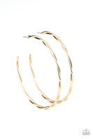 Out of Control Curves  Earrings- Gold