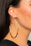 Out of Control Curves  Earrings- Gold