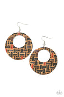 Paparazzi Put A Cork In It Earrings - Black