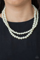 Women Of The Century Necklace with Earrings - White