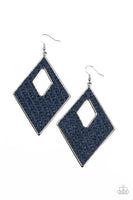 Woven-Wander - Earrings  Blue