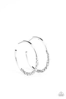 Imprinted Intensity  Earrings - Silver