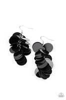 Now You SEQUIN It  Earrings- Black