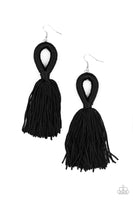 Tassels and Tiaras Earrings - Black