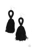 Tassels and Tiaras Earrings - Black