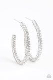 Paparazzi Big Winner  Earrings - White