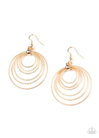 Elliptical Elegance  Earrings- Gold