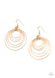 Elliptical Elegance  Earrings- Gold