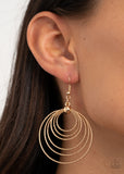 Elliptical Elegance  Earrings- Gold