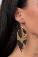 Cork Cabana  Earrings- Black