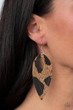 Cork Cabana  Earrings- Black