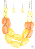 Gives Me Chills Necklace Set - Yellow