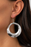 Fiercely Faceted Earrings - Silver