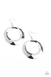 Fiercely Faceted Earrings - Silver