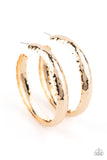 Check Out These Curves  Earrings- Gold