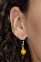 Colorfully Cosmopolitan Necklace with Earrings - Yellow