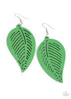 Tropical Foliage Earrings - Green