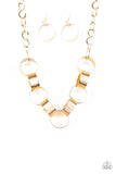 Big Hit Necklace with Earrings - Gold