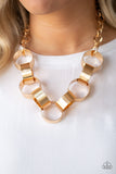 Big Hit Necklace with Earrings - Gold