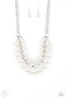 Empire State Empress Necklace with Earrings - White