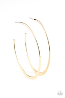 Paparazzi Flatline Earrings - Gold