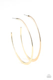 Paparazzi Flatline Earrings - Gold