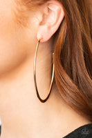 Paparazzi Flatline Earrings - Gold